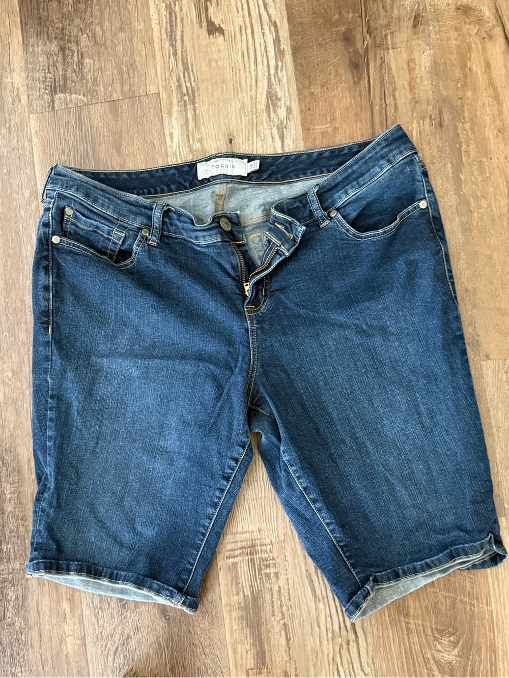 torrid Blue Denim High-Rise Shorts